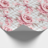 Coquette Pink Floral Geschenkpapier (Ecke)