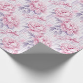 Coquette Pink Floral Geschenkpapier (Ecke)