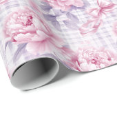 Coquette Pink Floral Geschenkpapier (Rolleneckpunkt)