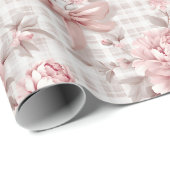 Coquette Pink Floral Geschenkpapier (Rolleneckpunkt)