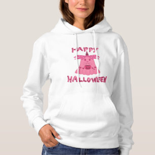 Coquette Pink Ghost Frohes Halloween Digitale Kuns Hoodie