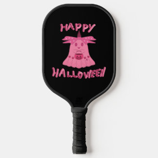 Coquette Pink Ghost Frohes Halloween Digitalkunst Pickleball Schläger