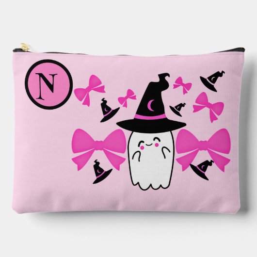 Coquette Pink Halloween Ghost Hexenkostüm Zubehörtasche (Vorderseite)