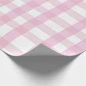 Coquette Pink Kariert Geschenkpapier (Ecke)