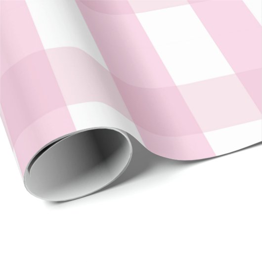 Coquette Pink Kariert Geschenkpapier (Rolleneckpunkt)