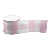 Coquette Pink Kariert Satinband (Spule)