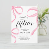 Coquette Pink Mädchen zum Geburtstag Einladung (Stehend Vorderseite)