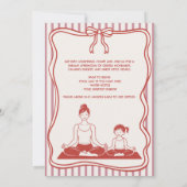 Coquette Pink Mother's Day Yoga Party Einladung (Rückseite)