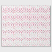 Coquette Pink Muster Niedlich Girl Ribbon Geschenkpapier (Flach)