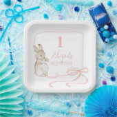 Coquette Pink Peter das Kaninchen 1. Geburtstag Pappteller (Party)