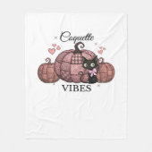 Coquette Pink Pumpkin Cat Classic T - Shirt Fleecedecke (Vorderseite)