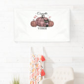 Coquette Pink Pumpkin Kat Oversifizierter T - Shir Banner (Insitu)