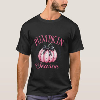 Coquette Pink Pumpkin Saison Herbst Giro Bow T-Shirt