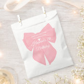 Coquette Pink Ribbon Bow Geschenktütchen (Ausgeschnitten)