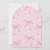 Coquette Pink Ribbon Bows Bat Mitzvah Arch Einladung (Rückseite)