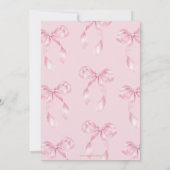 Coquette Pink Ribbon Bows Sweet 16 Birthday Einladung (Rückseite)