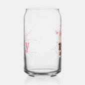 Coquette Pink Skull Personalisiertes Glas kann (Rechts)