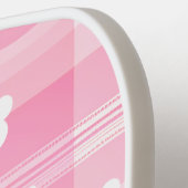 Coquette Pink Snowflake Karierter Name Pickleball Schläger (Linke Seite)