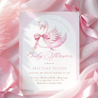 Coquette Pink Swan Baby Dusche