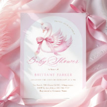 Coquette Pink Swan Baby Dusche