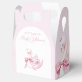 Coquette Pink Swan Baby Dusche Geschenkschachtel (Geöffnet)