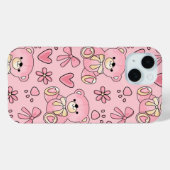 Coquette Pink Teddy Bear Seamless Pattern Case-Mate iPhone Hülle (Rückseite (Horizontal))