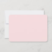 Coquette Pink Watercolor Bow Personalized Note Mitteilungskarte (Rückseite)