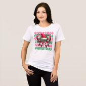 Coquette Pink Weihnachten Weihnachtsmann Tri-Blend Shirt (Vorderseite voll)