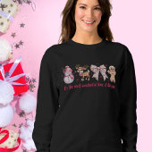 Coquette Pink Weihnachtssymbole Sweatshirt