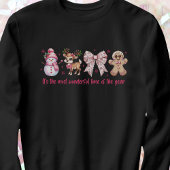 Coquette Pink Weihnachtssymbole Sweatshirt