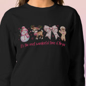 Coquette Pink Weihnachtssymbole Sweatshirt