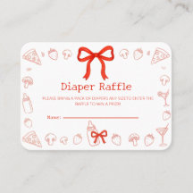 Coquette Pizza Windel-Raffle-Ticket