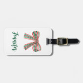 coquette plaid luggage tag gepäckanhänger (Vorderseite horizontal)
