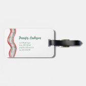 coquette plaid luggage tag gepäckanhänger (Rückseite horizontal)