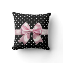 Coquette Polka Dot Throw Pillow