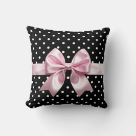 Coquette Polka Dot Throw Pillow Kissen
