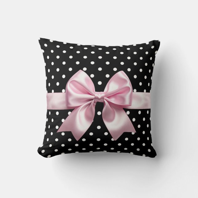 Coquette Polka Dot Throw Pillow Kissen (Vorderseite)