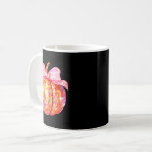 Coquette Pumpkin Bow Disco Ball Cute Girly Hallowe Kaffeetasse (Vorderseite Links)