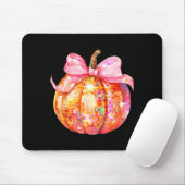 Coquette Pumpkin Bow Disco Ball Cute Girly Hallowe Mousepad (Mit Mouse)