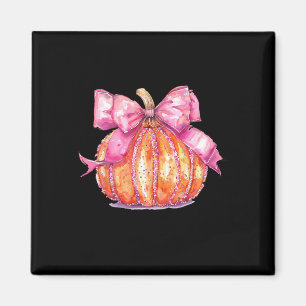 Coquette Pumpkin Bow Disco Ball Niedlich Girly Hal Magnet