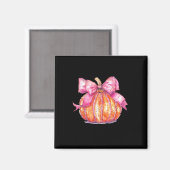 Coquette Pumpkin Bow Disco Ball Niedlich Girly Hal Magnet (Vorderseite/Rückseite)