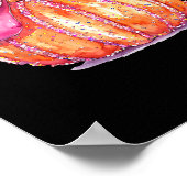Coquette Pumpkin Bow Disco Ball Niedlich Girly Hal Poster (Ecke)