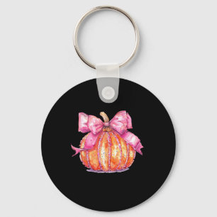Coquette Pumpkin Bow Disco Ball Niedlich Girly Hal Schlüsselanhänger