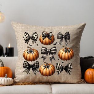 Coquette Pumpkin Bow Kissen