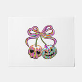 Coquette Pumpkin Cherries Halloween Fußmatte (Vorderseite)