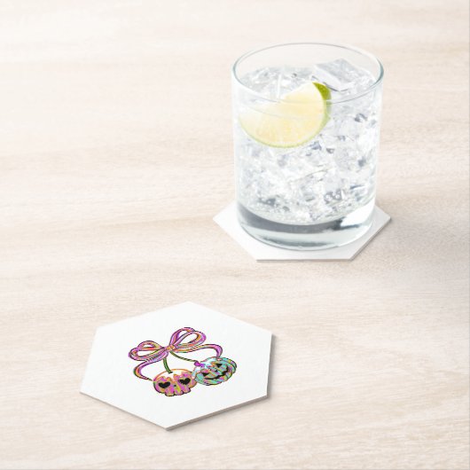 Coquette Pumpkin Cherries Halloween Untersetzer (Vor Ort)