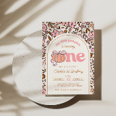 Coquette Pumpkin Fall Floral 1. Geburtstag Einladung
