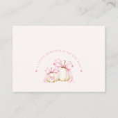 Coquette Pumpkin Girl Diaper Raffle Begleitkarte (Rückseite)