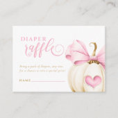Coquette Pumpkin Girl Diaper Raffle Begleitkarte (Vorderseite)