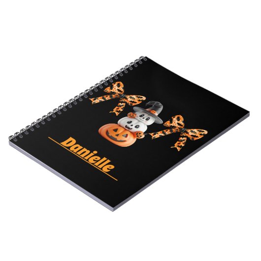 Coquette Pumpkin Niedlich Custom Notizblock (Linke Seite)